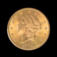 A United States 1896-S Liberty Head $20 Gold Coin