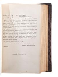 [CIVIL WAR - MILITARIA]. General Orders Nos. 202-400. Washington, DC: War Department, 1863.