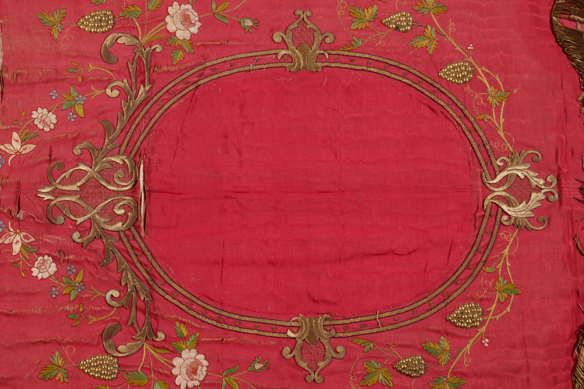 A Metallic Thread Embroidered Panel