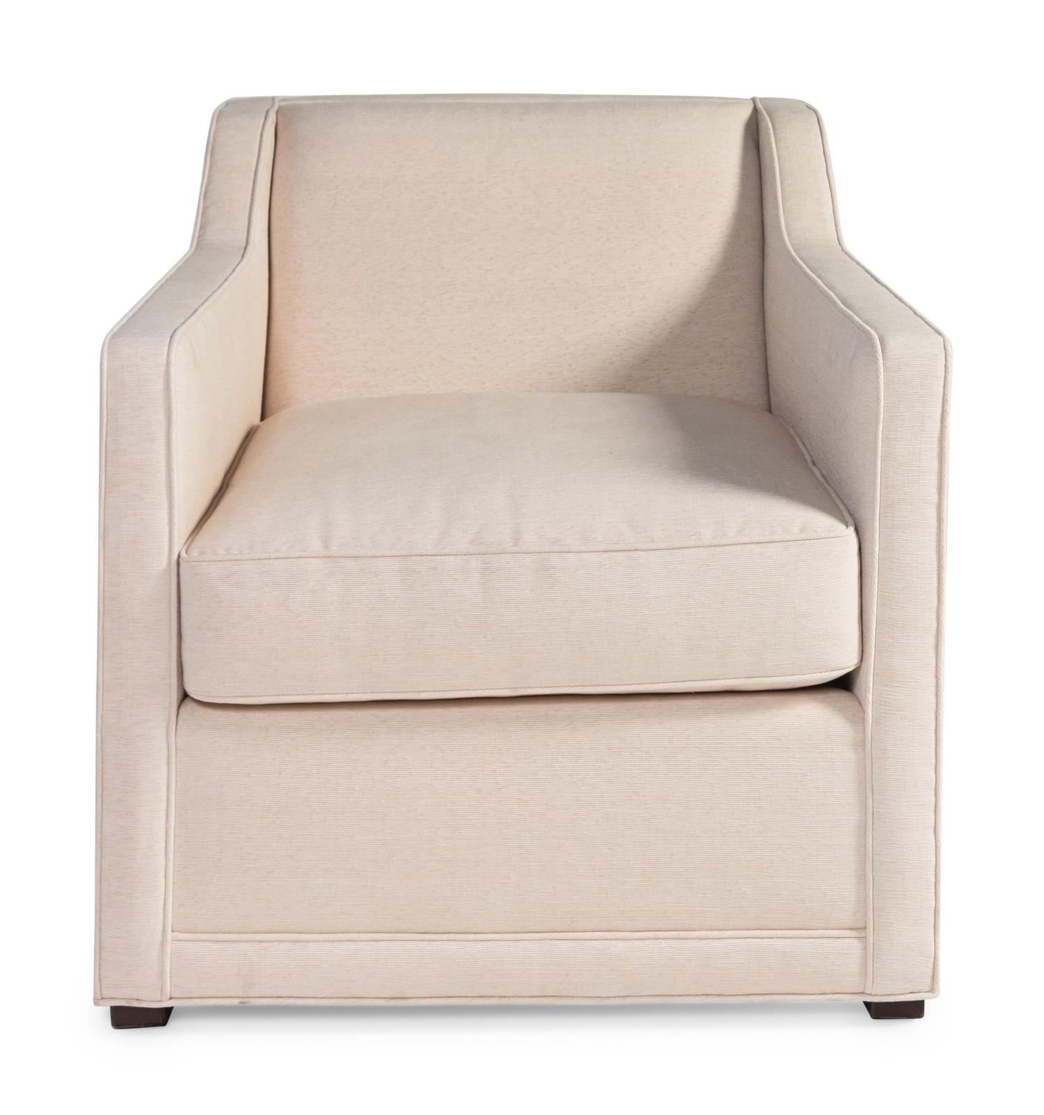 A Pair of Baker Redding Lounge Chairs with Custom Upholstery