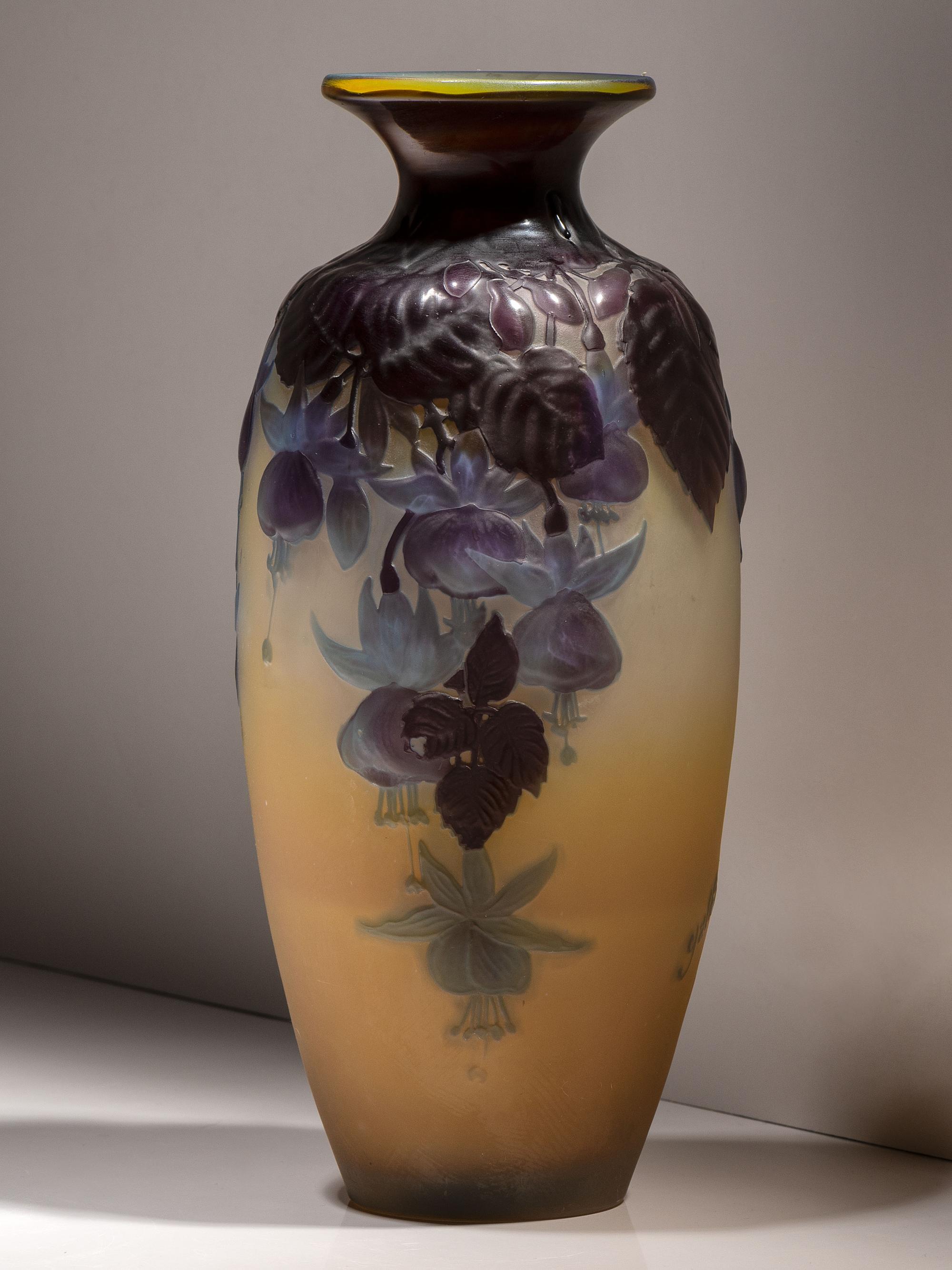 Mold Blown Fuschia Vase