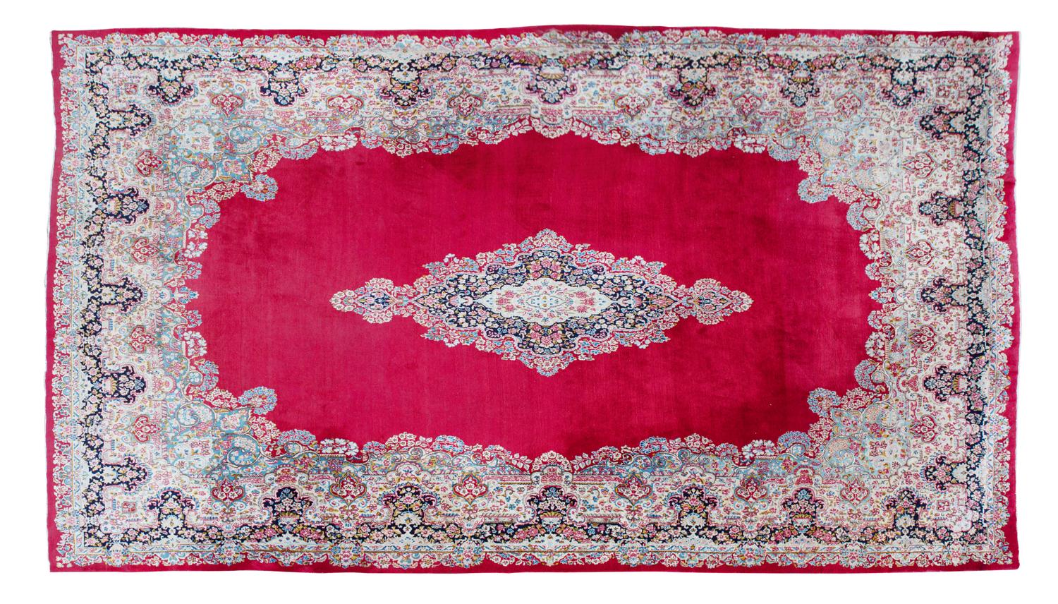 A Kerman Wool Rug Length 17 feet x width 12 feet. — 20TH CENTURY
