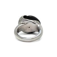 MOVADO, WHITE GOLD, PEBBLE AND DIAMOND SET