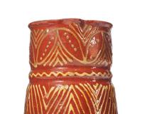 An Assorted Group of Six Glazed Redware Tablewares