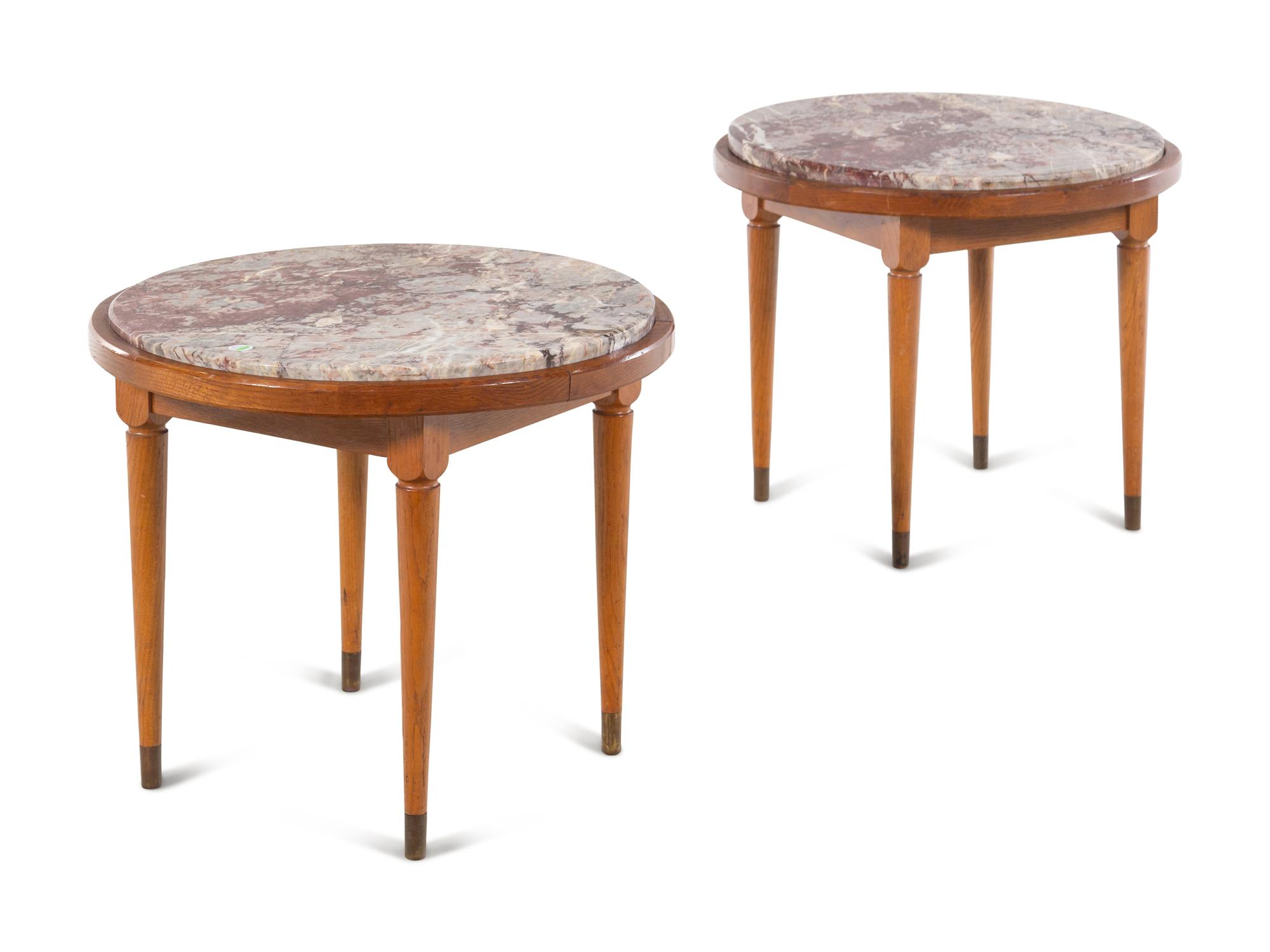 A Pair of Modernist Marble-Top Tables