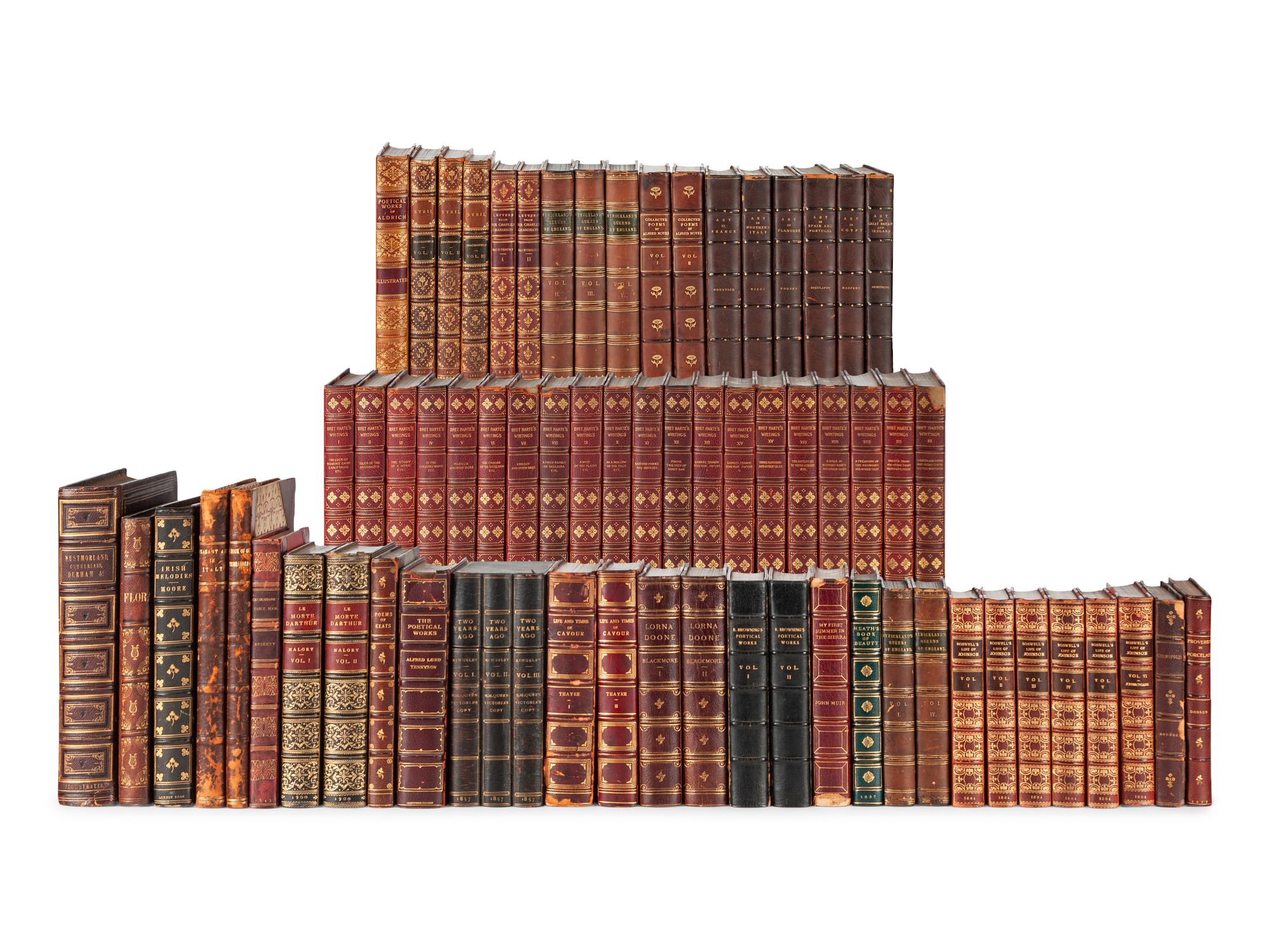 A Collection of Leather Bound Books