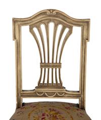 A Pair of Louis XVI Style Painted Side Chairs