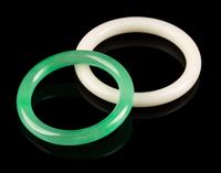 Two Chinese Hardstone Bangles