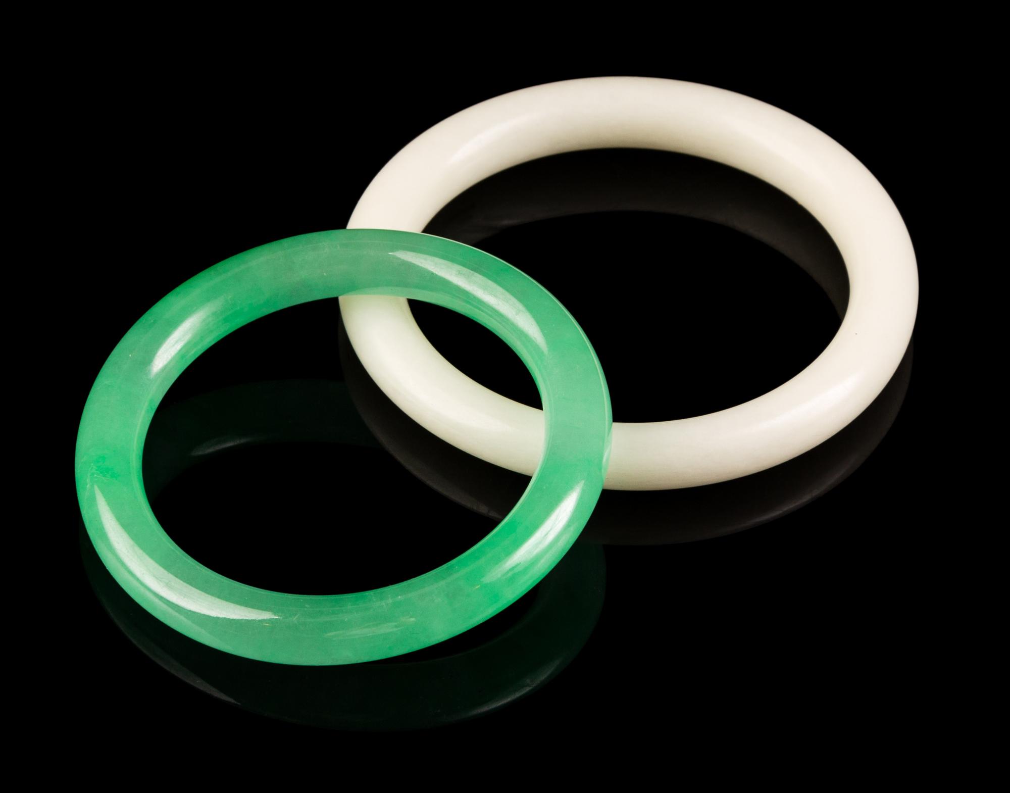 Two Chinese Hardstone Bangles