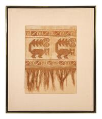 Two Framed Chancay Textile Fragments