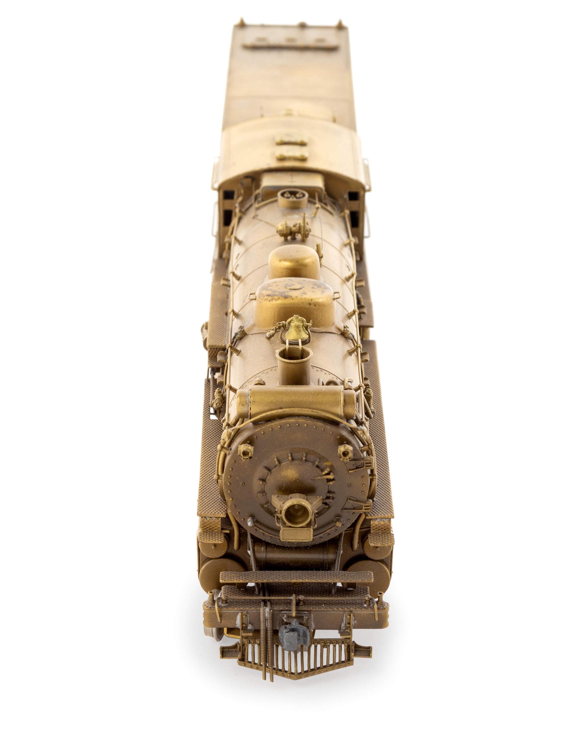 A United Scale Models Brass HO-Gauge 2-8-2 Locomotive and Tender