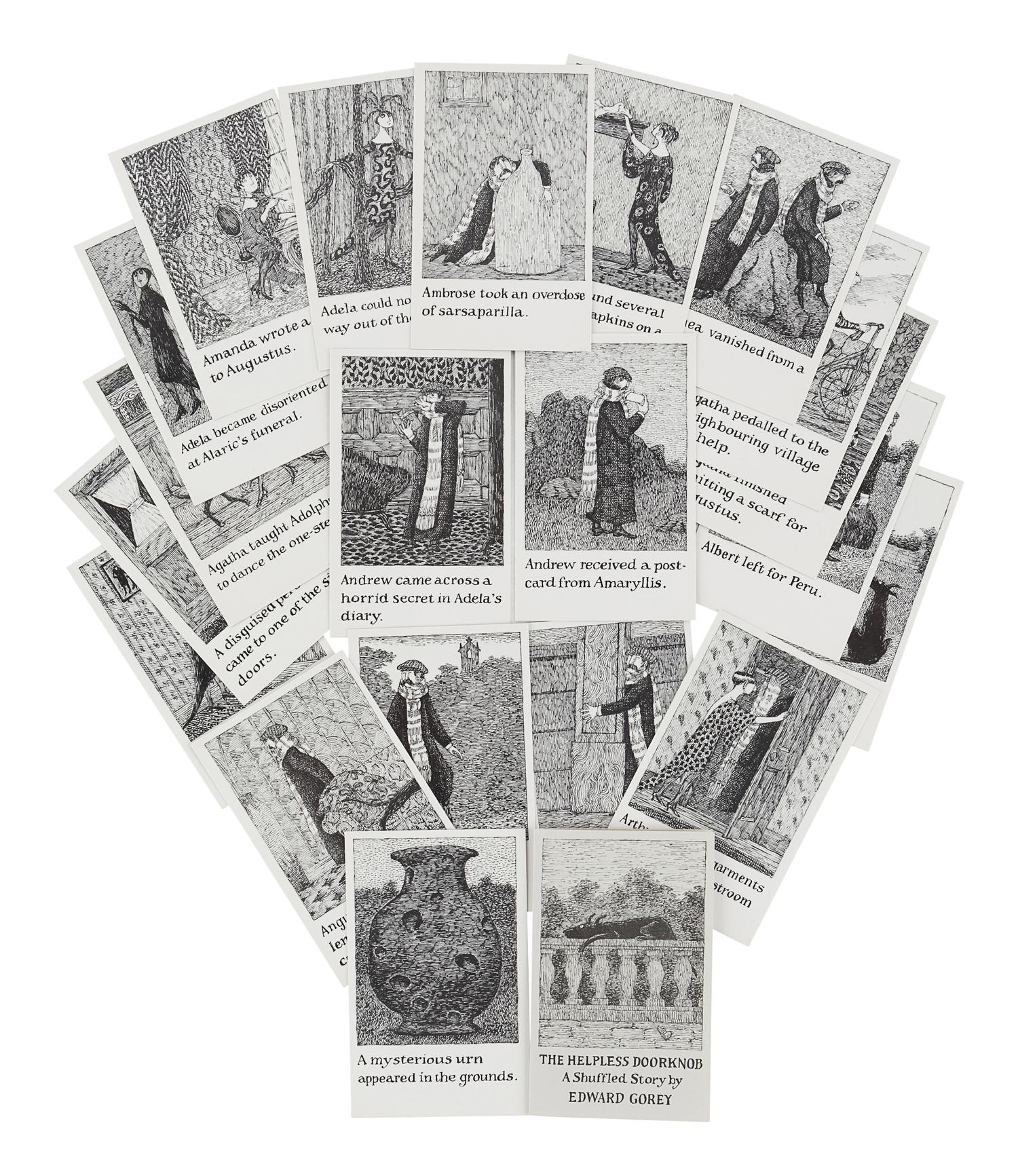 GOREY, Edward (1925-2000). The Helpless Doorknob . N.p.: n.p., 1989.