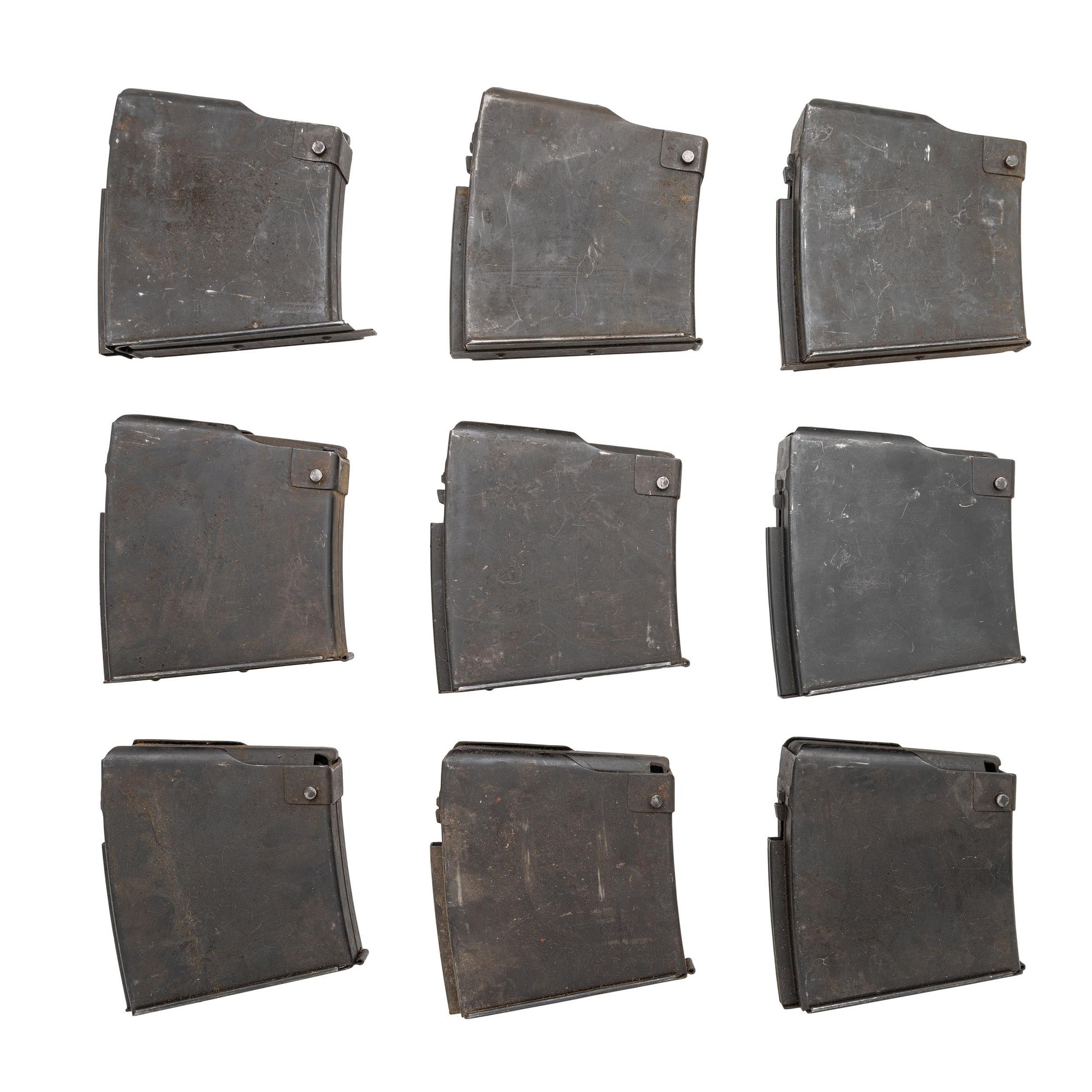Lot of (9) Solothurn Magazines for the S18-100 and S18-154 20mm Anti-Tank Rifles