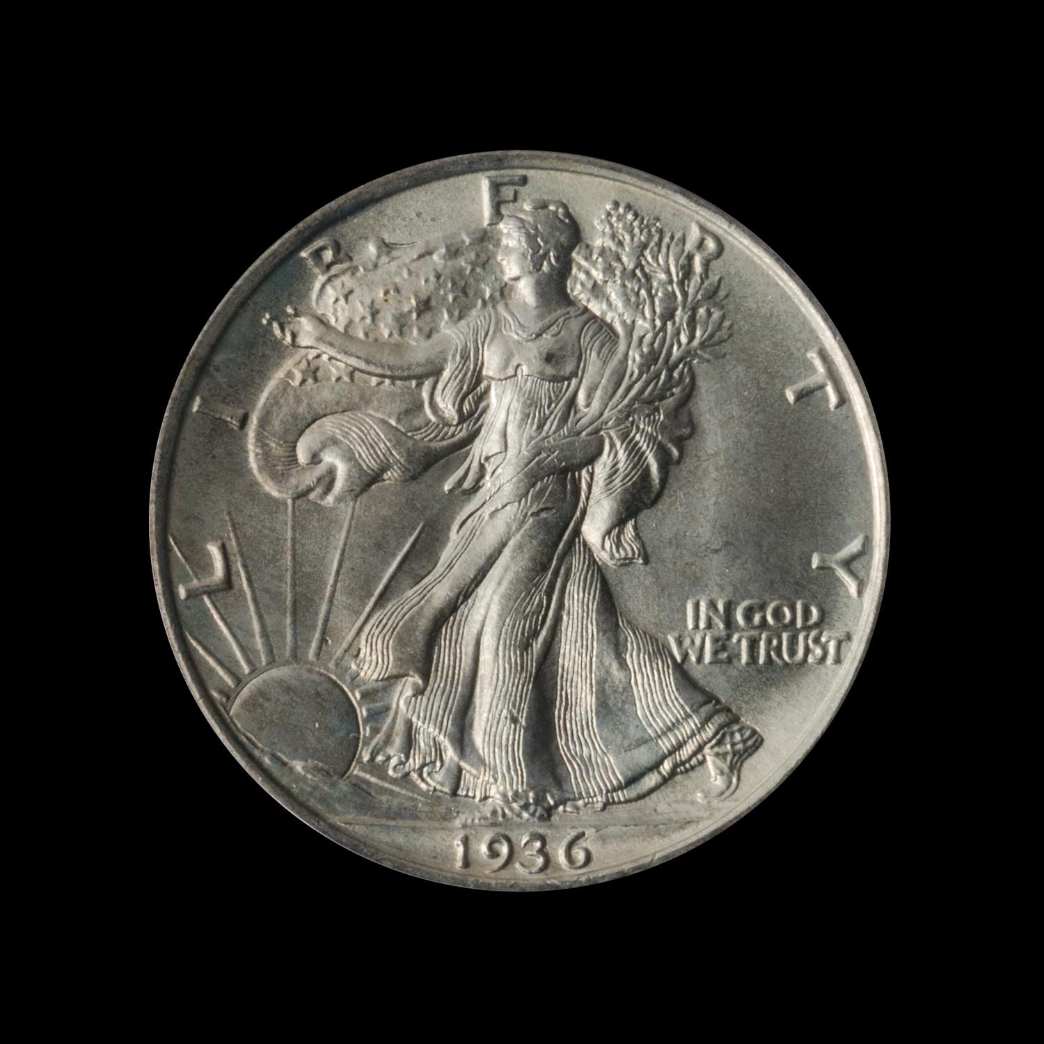A United States 1936 Walking Liberty 50c Coin