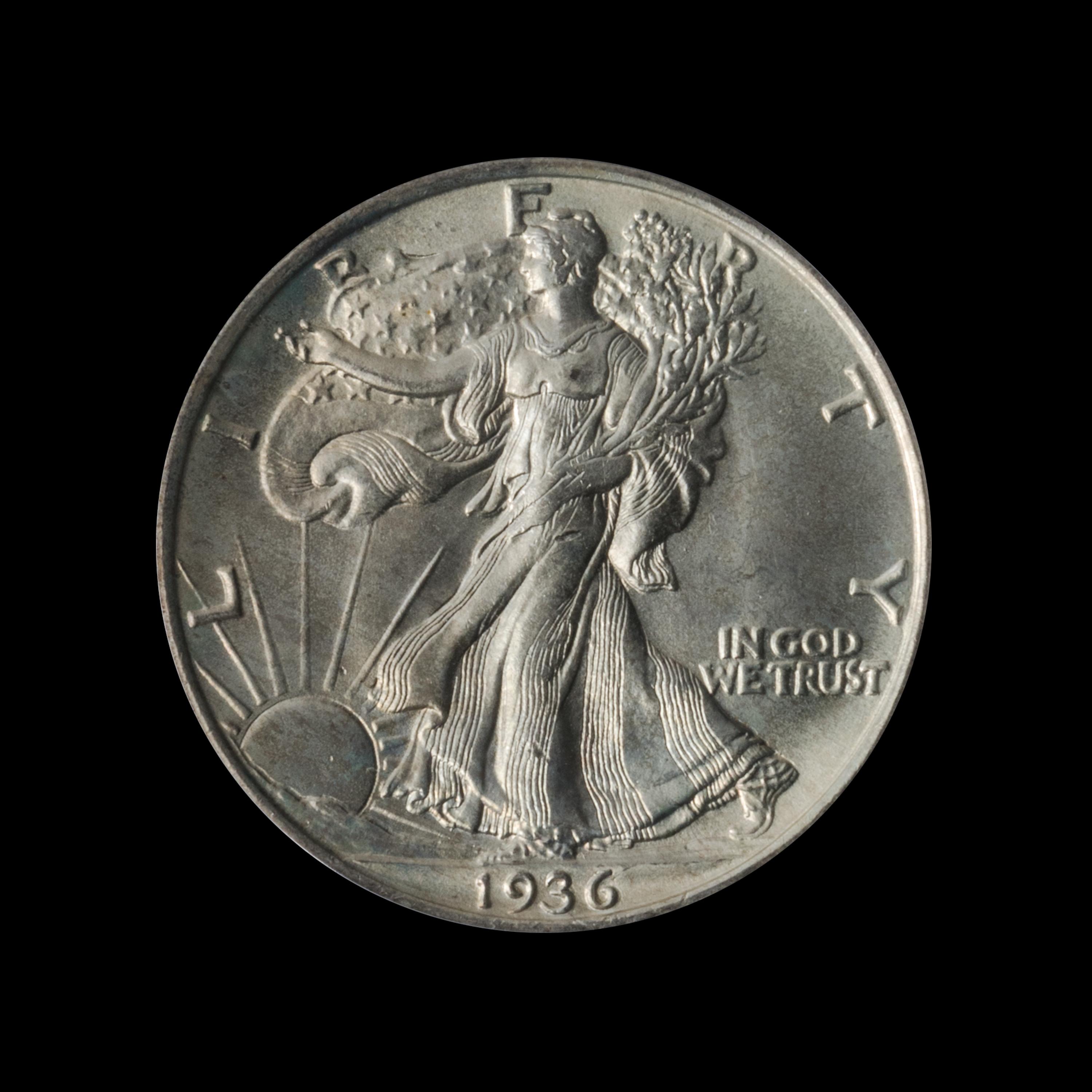 A United States 1936 Walking Liberty 50c Coin