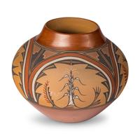 Dominique and Maxine Toya (Jemez, 1971-2023 / b. 1948) — Polychrome Jar, with Birds and Cornstalks