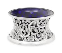 An Irish Silver Dish Ring and Glass Liner
