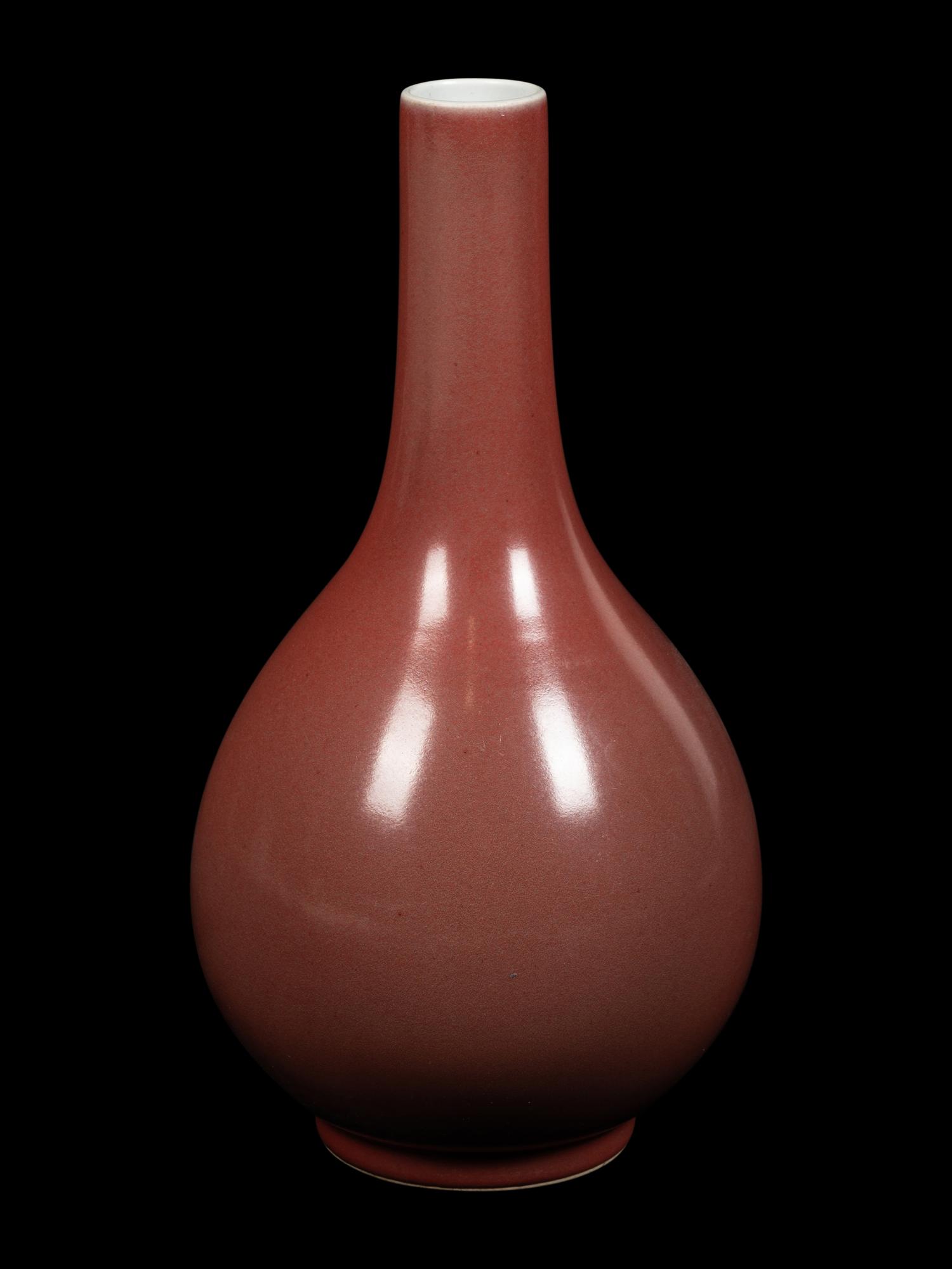A Copper Red Glazed Bottle Vase