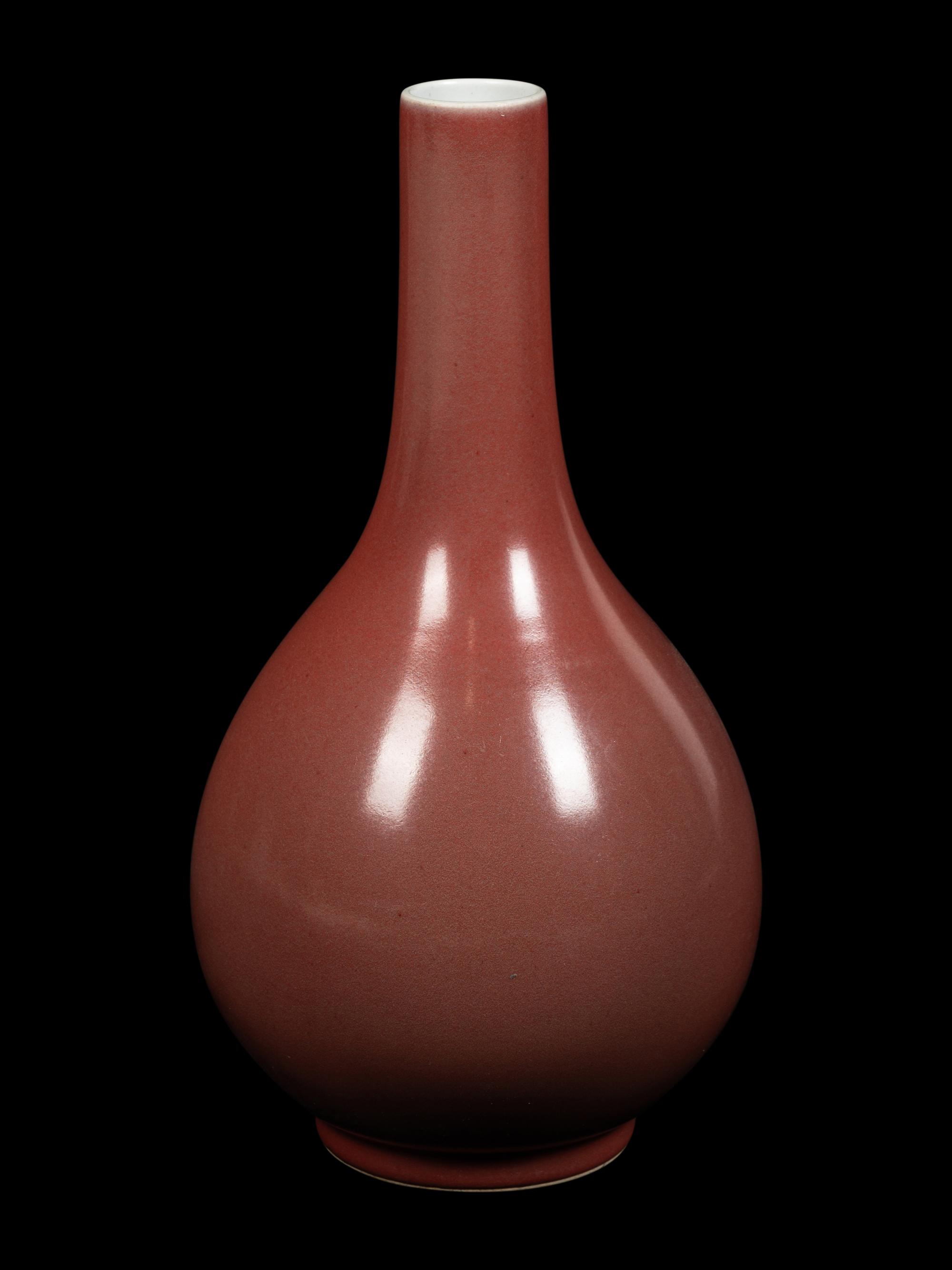 A Copper Red Glazed Bottle Vase