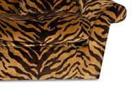 A Contemporary Convertible Sofa with Custom Tiger Print Silk Velvet Upholstery