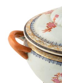 A Chinese Export Armorial Porcelain Tureen