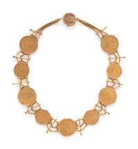 YELLOW GOLD AND COIN NECKLACE