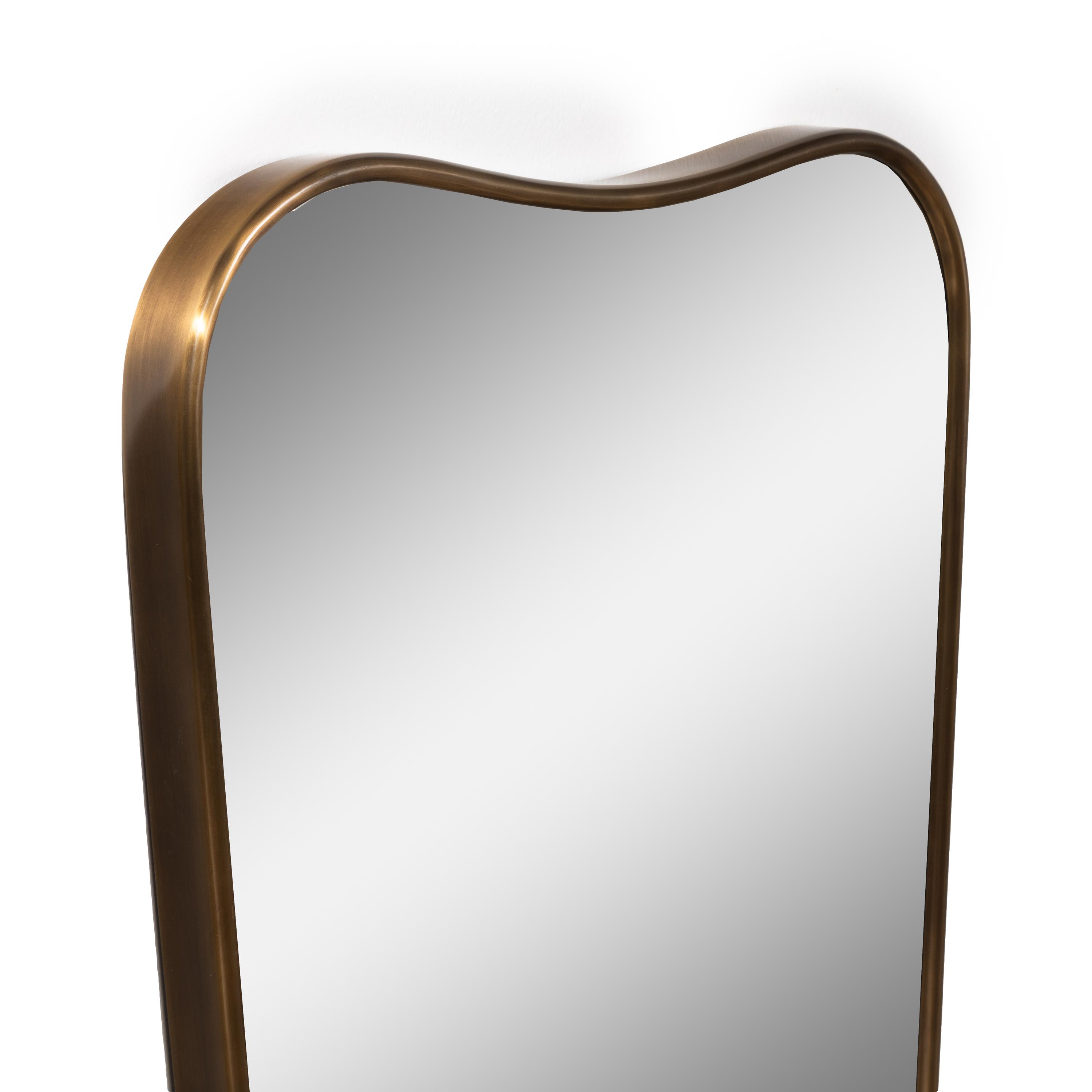 Made Goods, Style of Gio Ponti 2021 — Pair of contemporary brass-framed mirrors for Ardmore Home Design Inc.