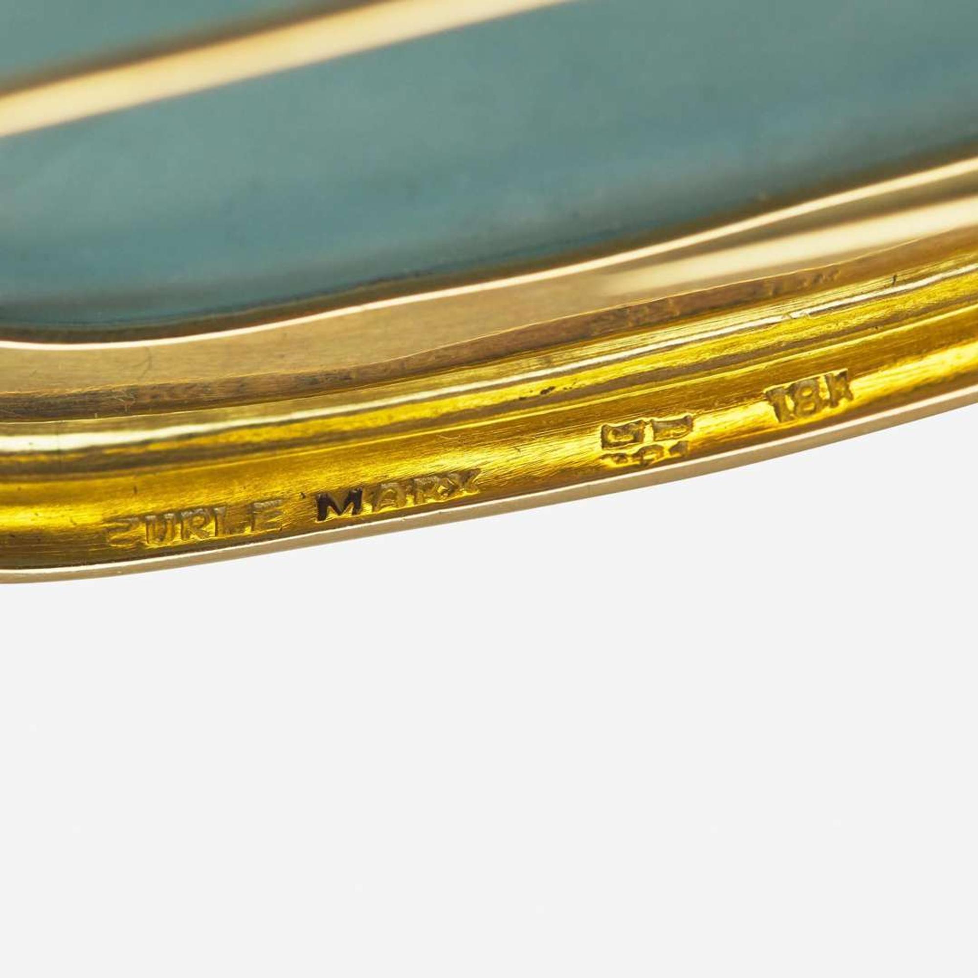 An Aquamarine and 18K Gold Brooch by Burle Marx c. 1975