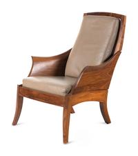 Wing Chair and Ottoman, 2009 Thos. Moser Cabinetmakers, Auburn, Maine