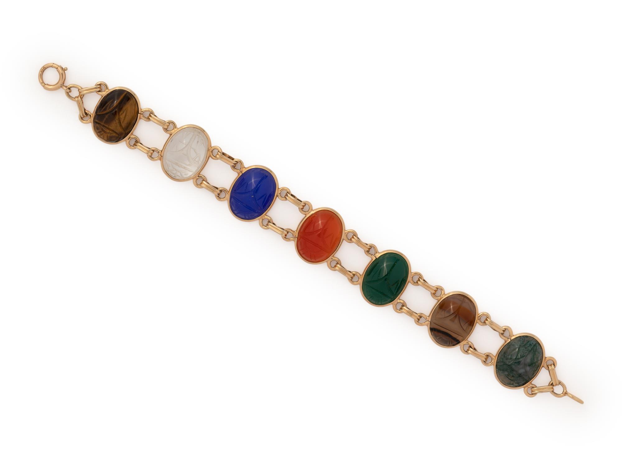 HARDSTONE SCARAB SET