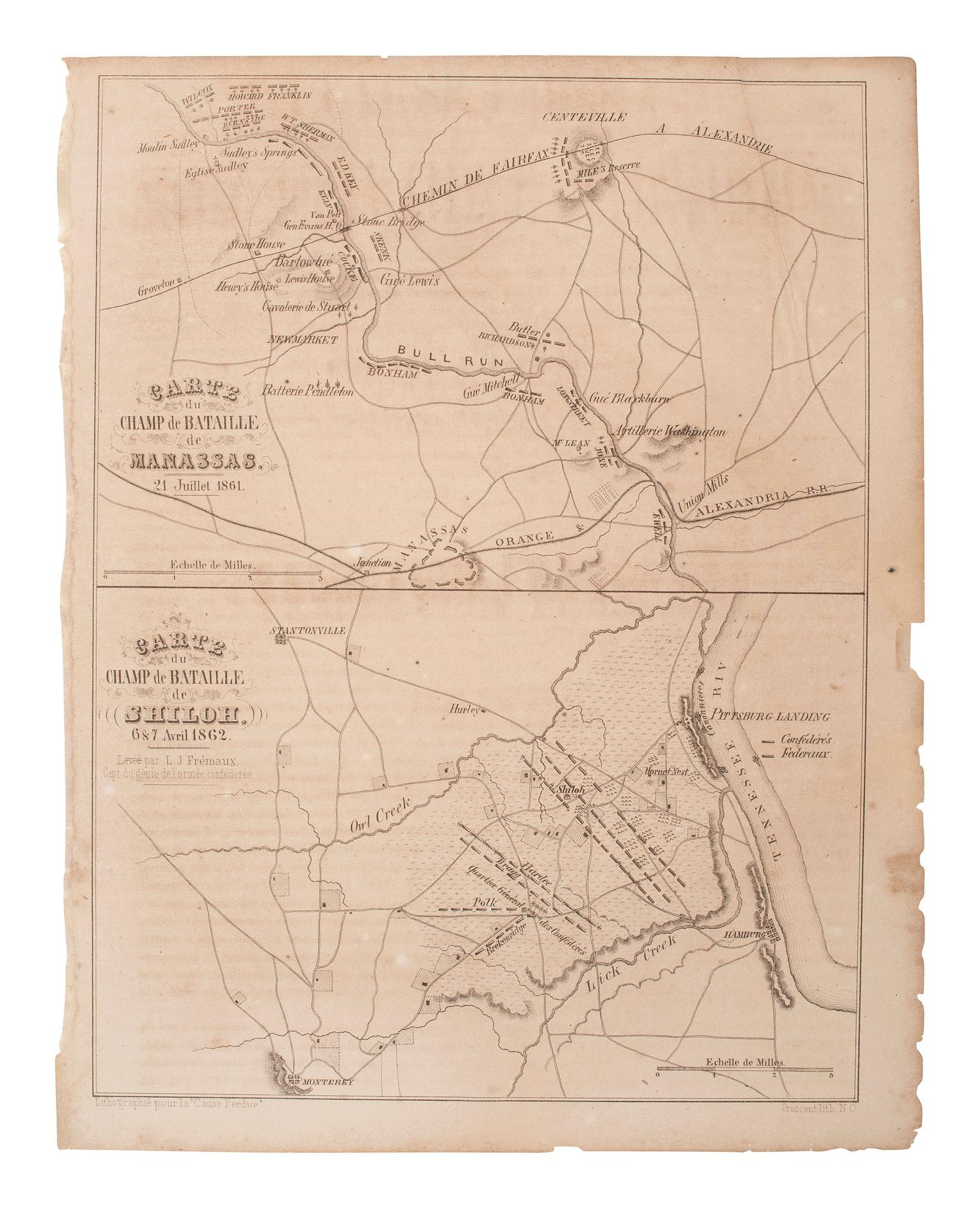 [CIVIL WAR]. Collection of illustrated war-date newspapers, maps, prints, and correspondence.