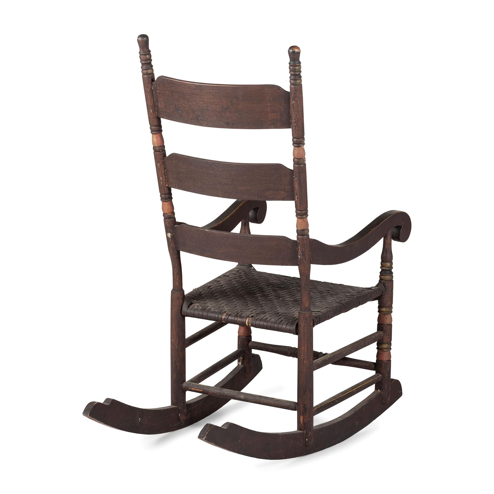 A Paint Decorated Rocking Chair