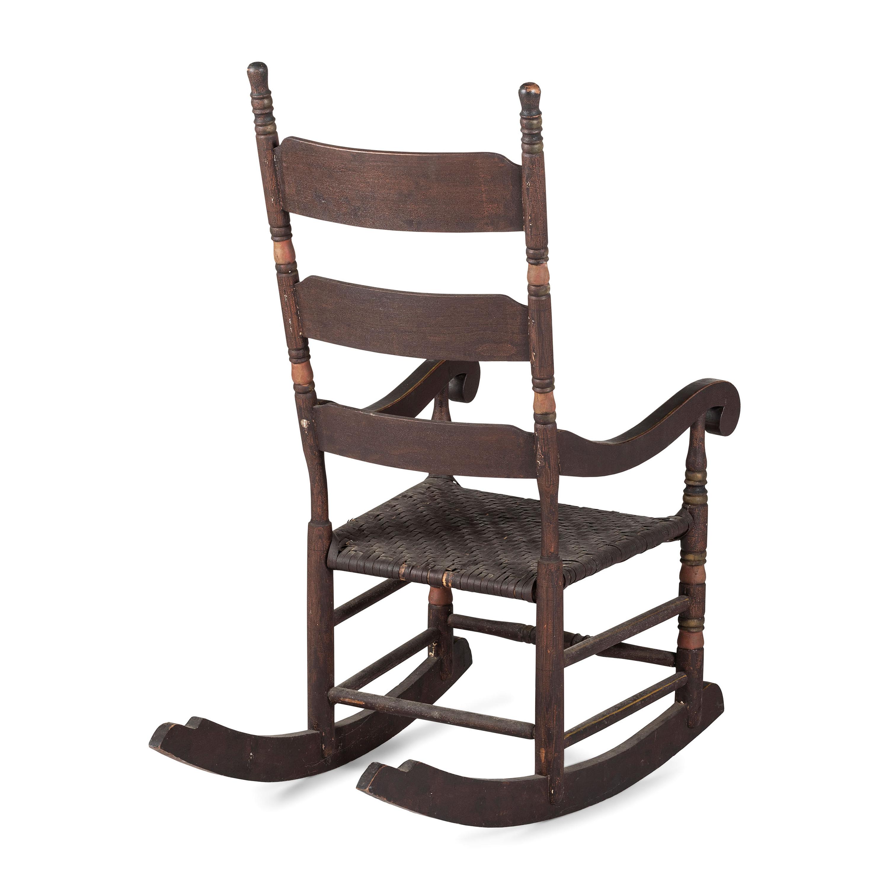A Paint Decorated Rocking Chair