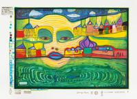 Friedensreich Hundertwasser, (Austrian, 1928-2000), Look at it on a Rainy Day (Regentag Portfolio), 1971-72