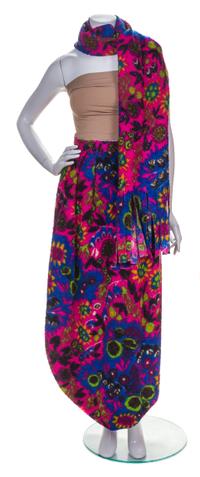 A Pierre Cardin Multicolor Wool Evening Skirt,
