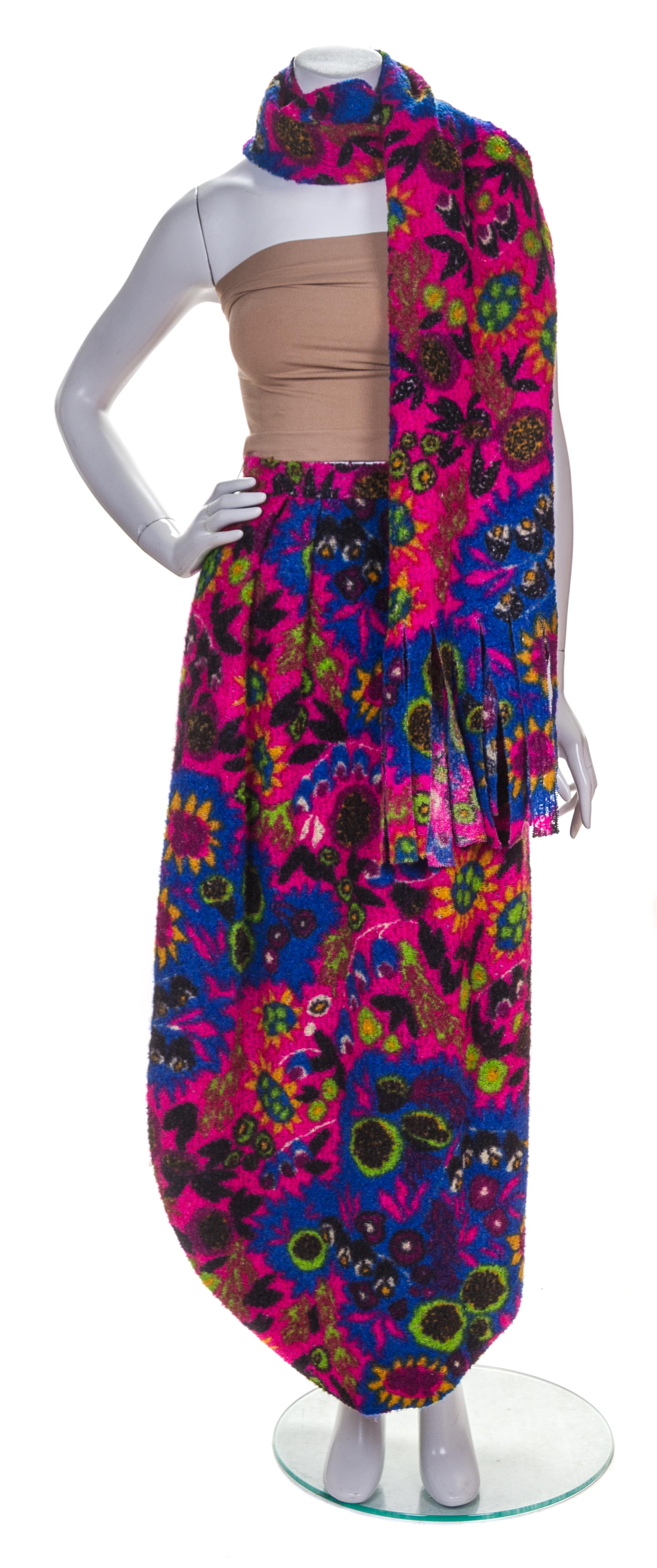 A Pierre Cardin Multicolor Wool Evening Skirt,