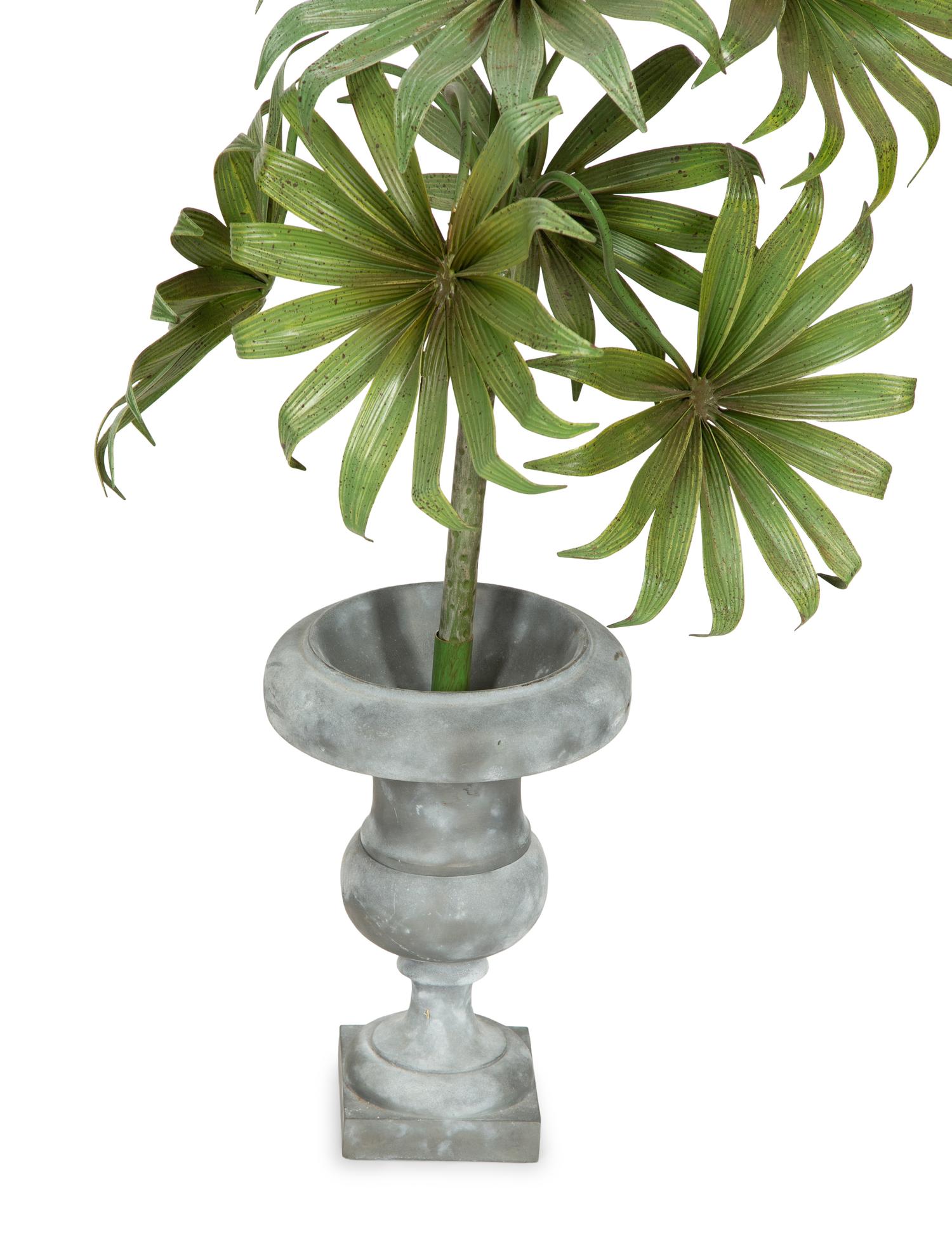 A Pair of Painted Tole Models of Palm Trees