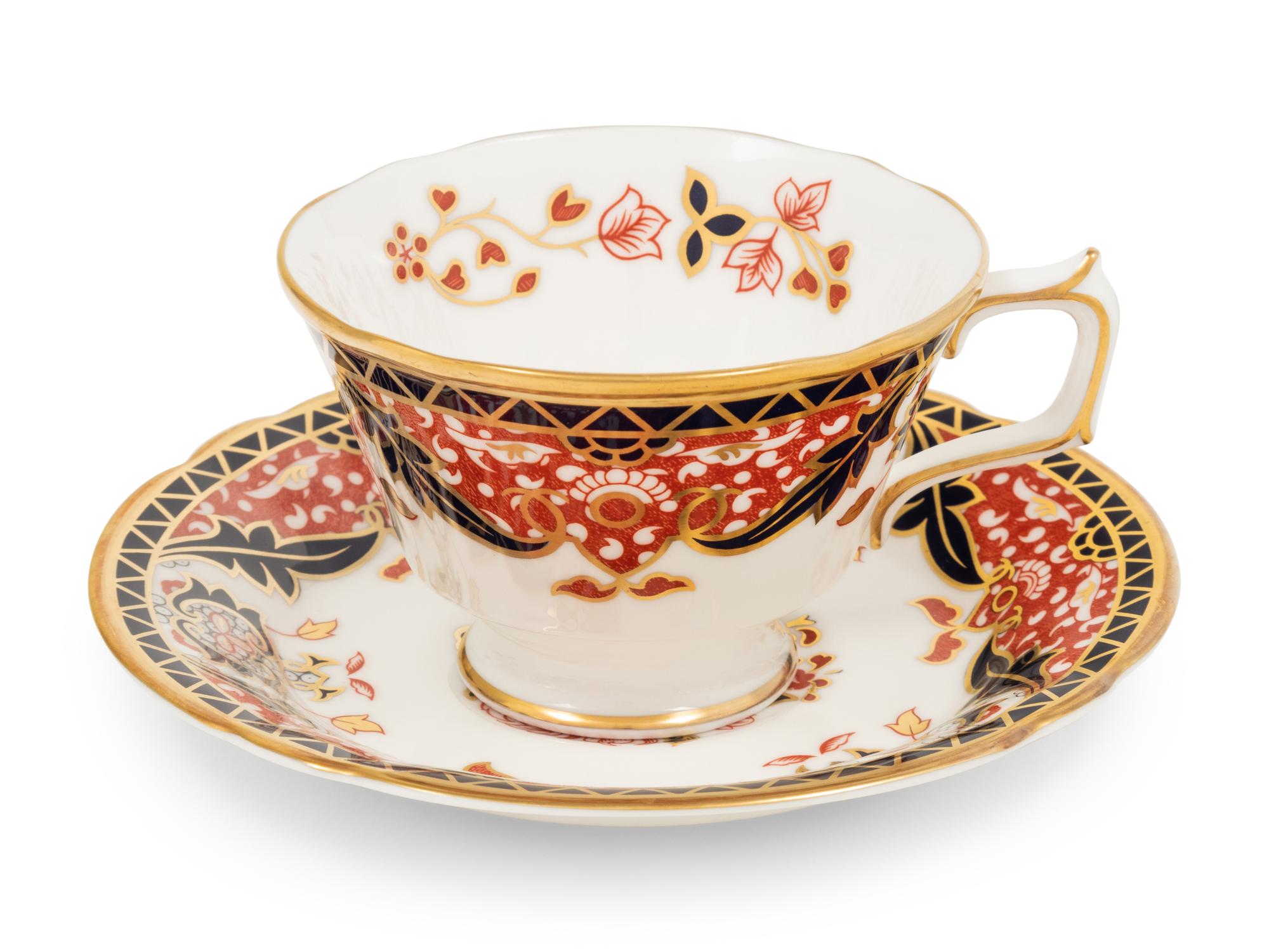 A Royal Crown Derby Japan Porcelain Dessert Service