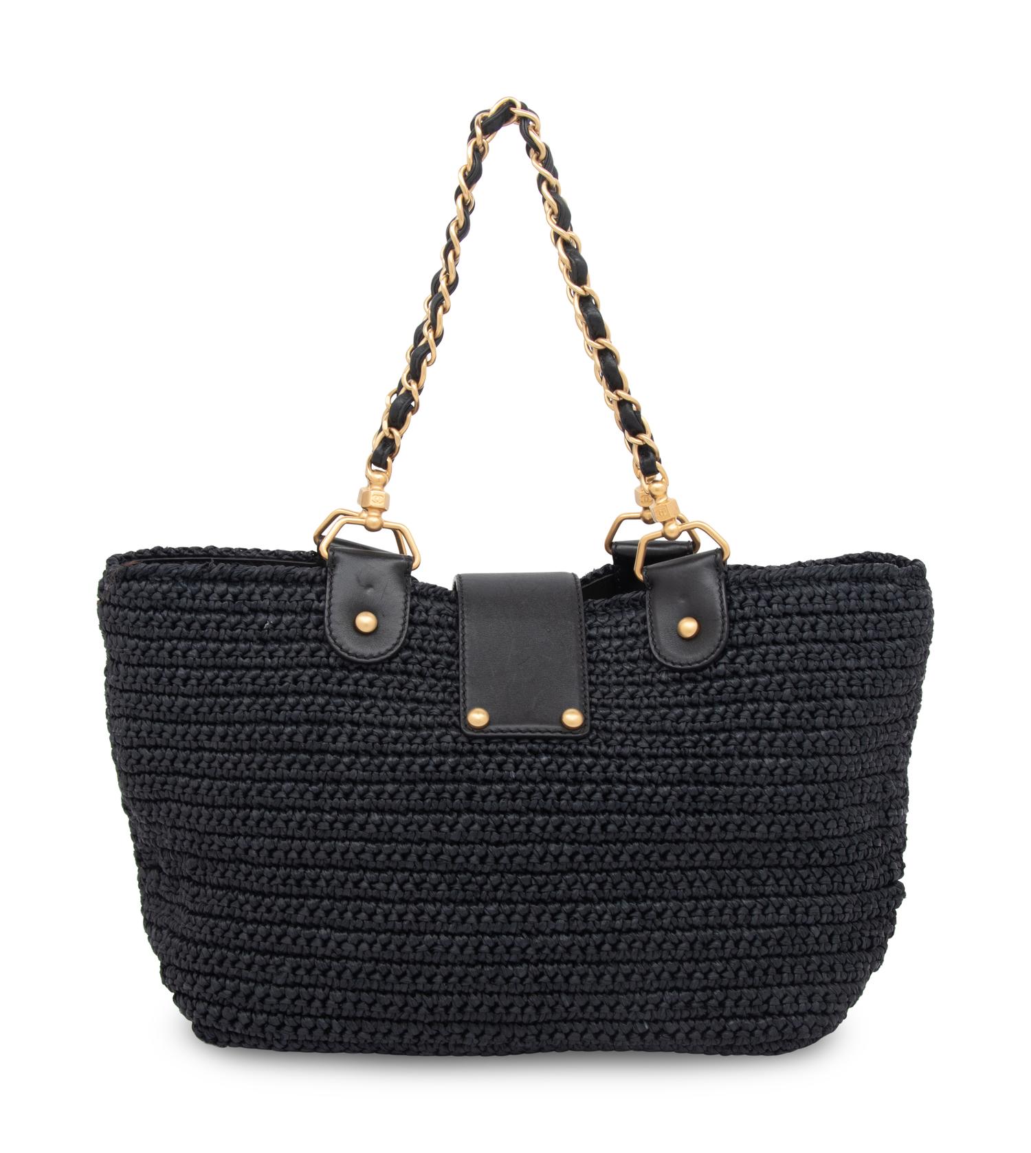 CHANEL, CROCHET RAFFIA TOTE