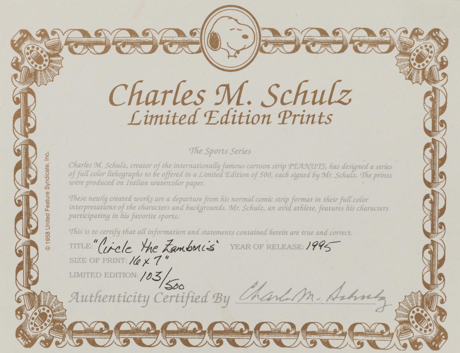 SCHULZ, Charles M. (1922-2000).