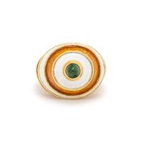 ENAMEL AND SERPENTINE RING