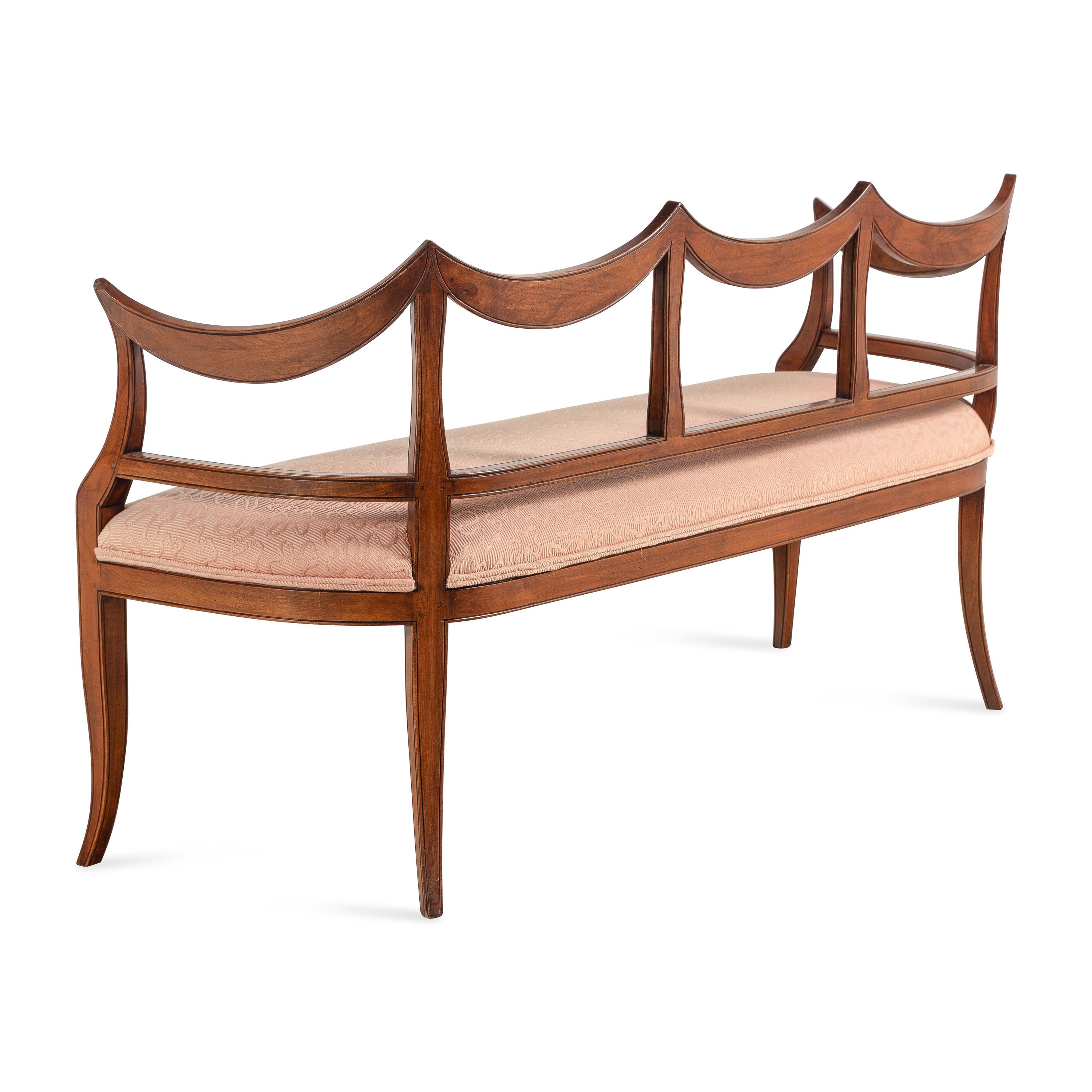 An Italian Fruitwood Settee
