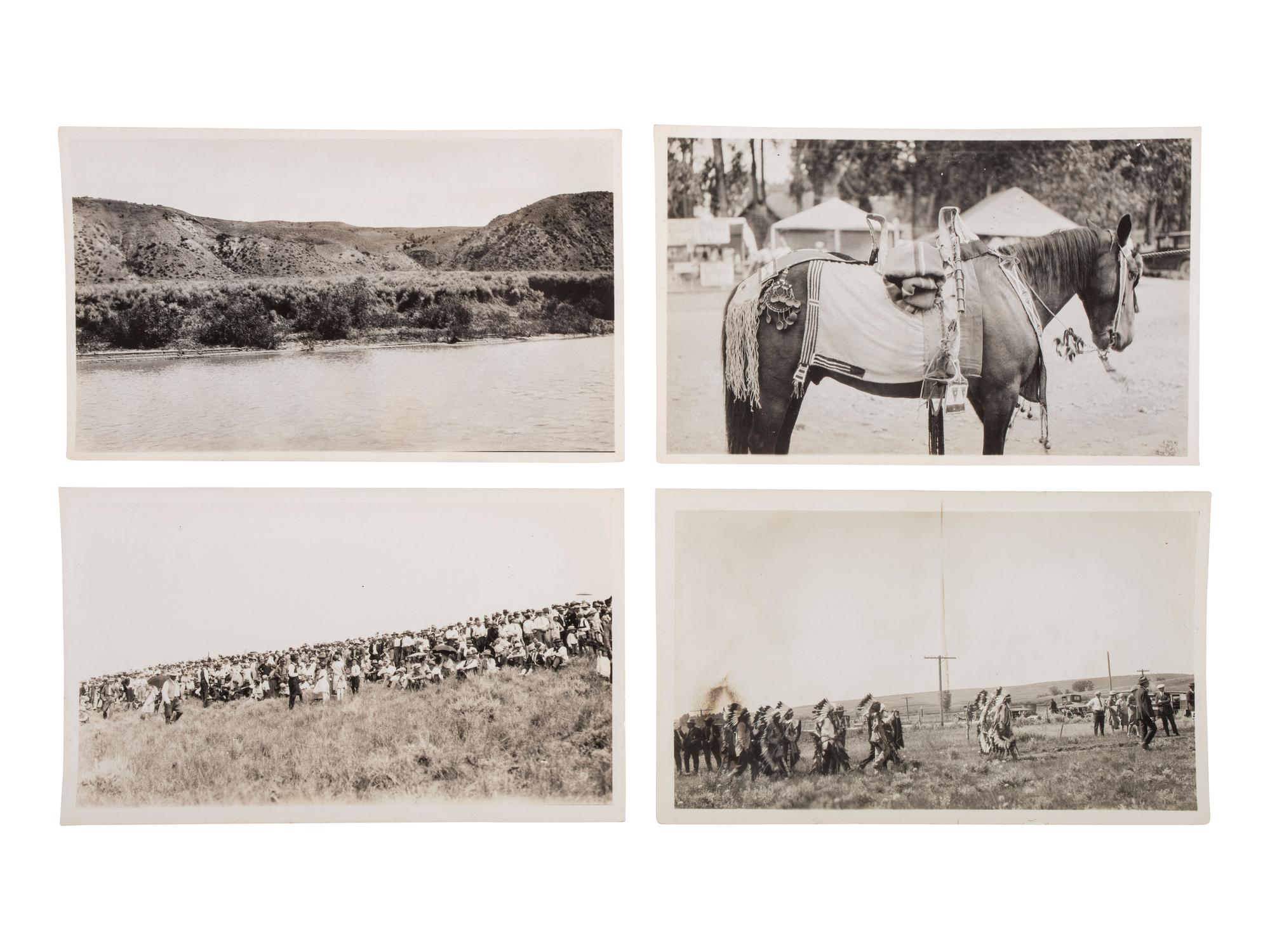 [LATE INDIAN WARS]. A group of 28 photographs from the 50th Anniversary of the Battle of the Little Bighorn, and other Custer Memorials, comprising: