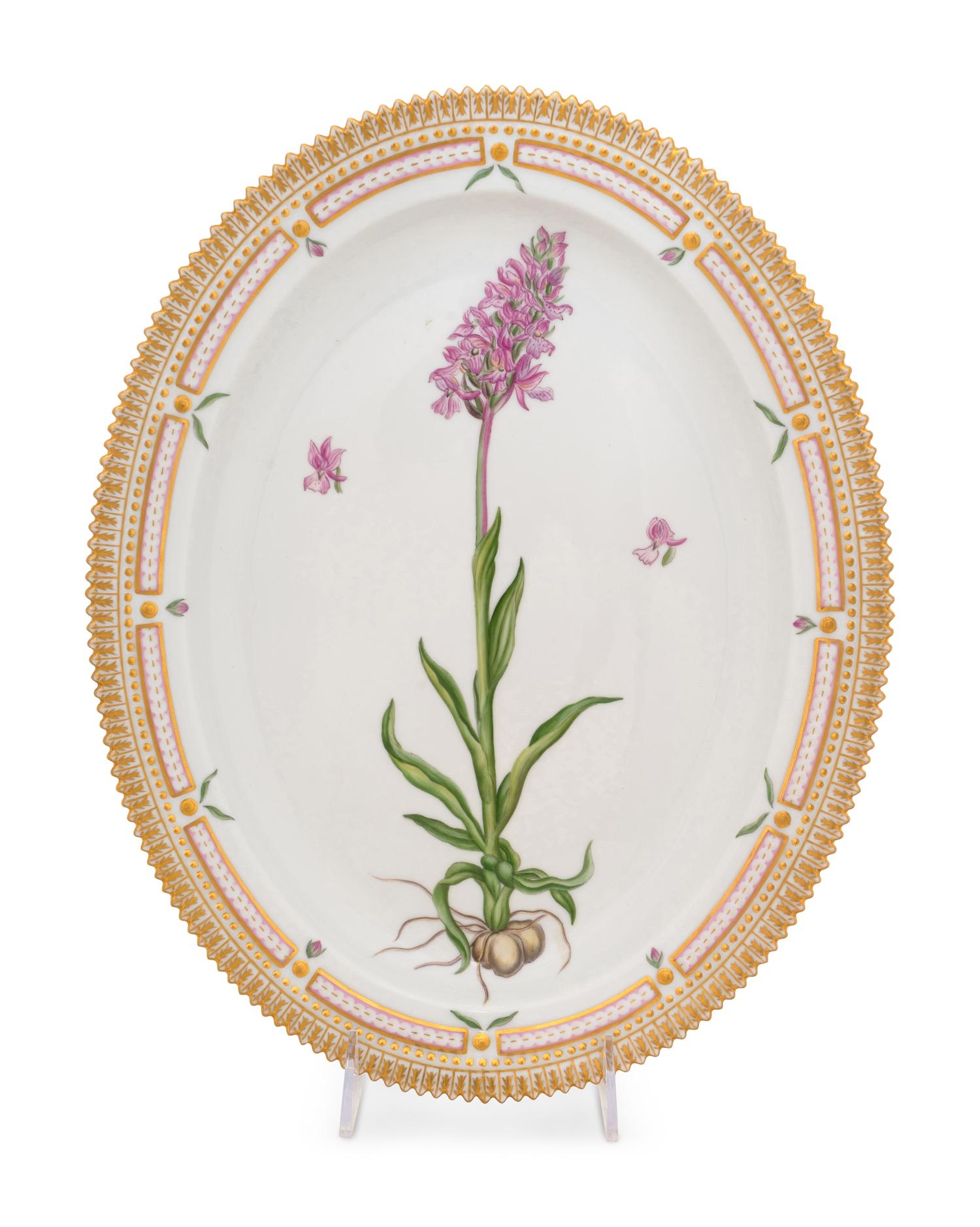 A Royal Copenhagen Flora Danica Oval Serving Platter