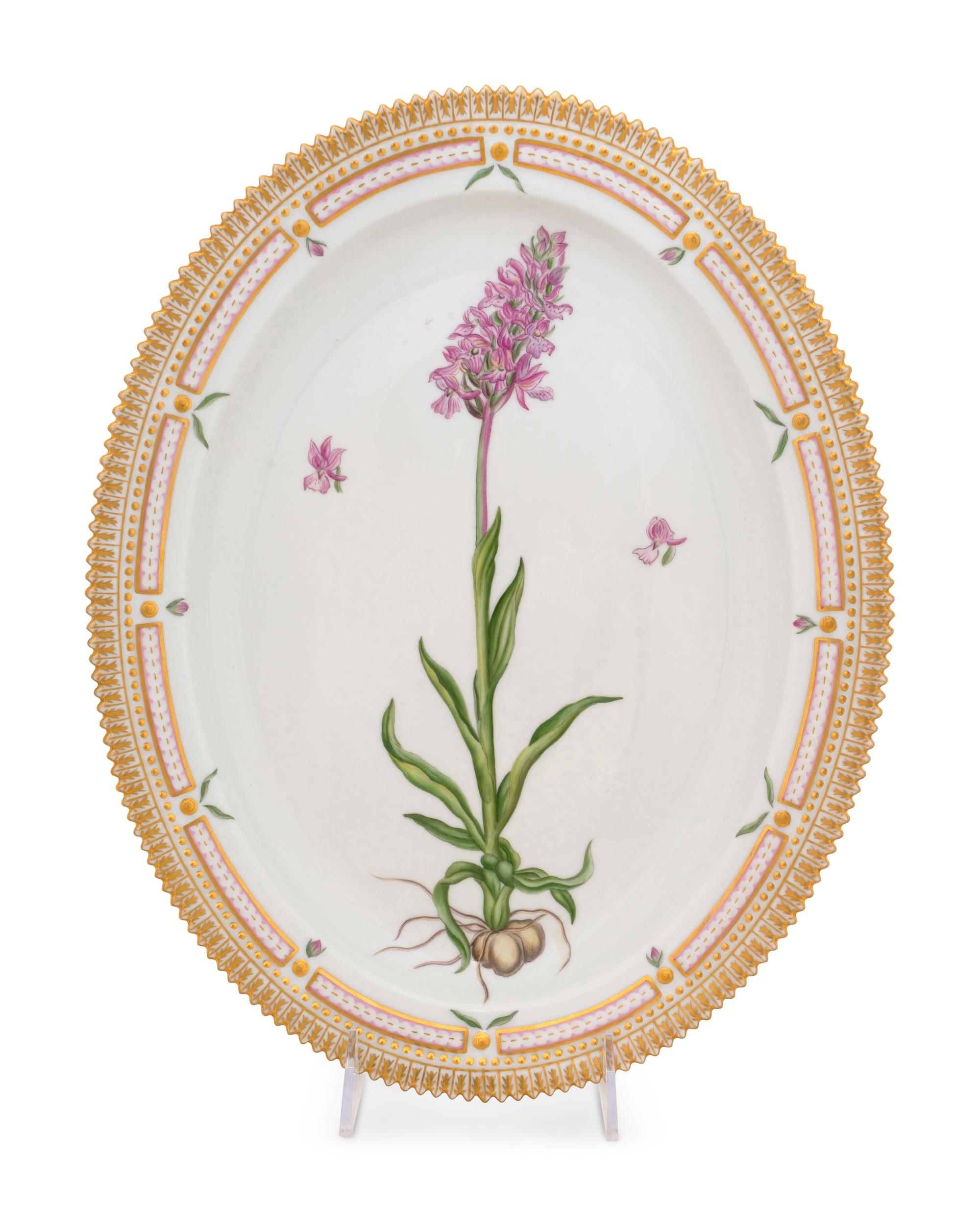 A Royal Copenhagen Flora Danica Oval Serving Platter