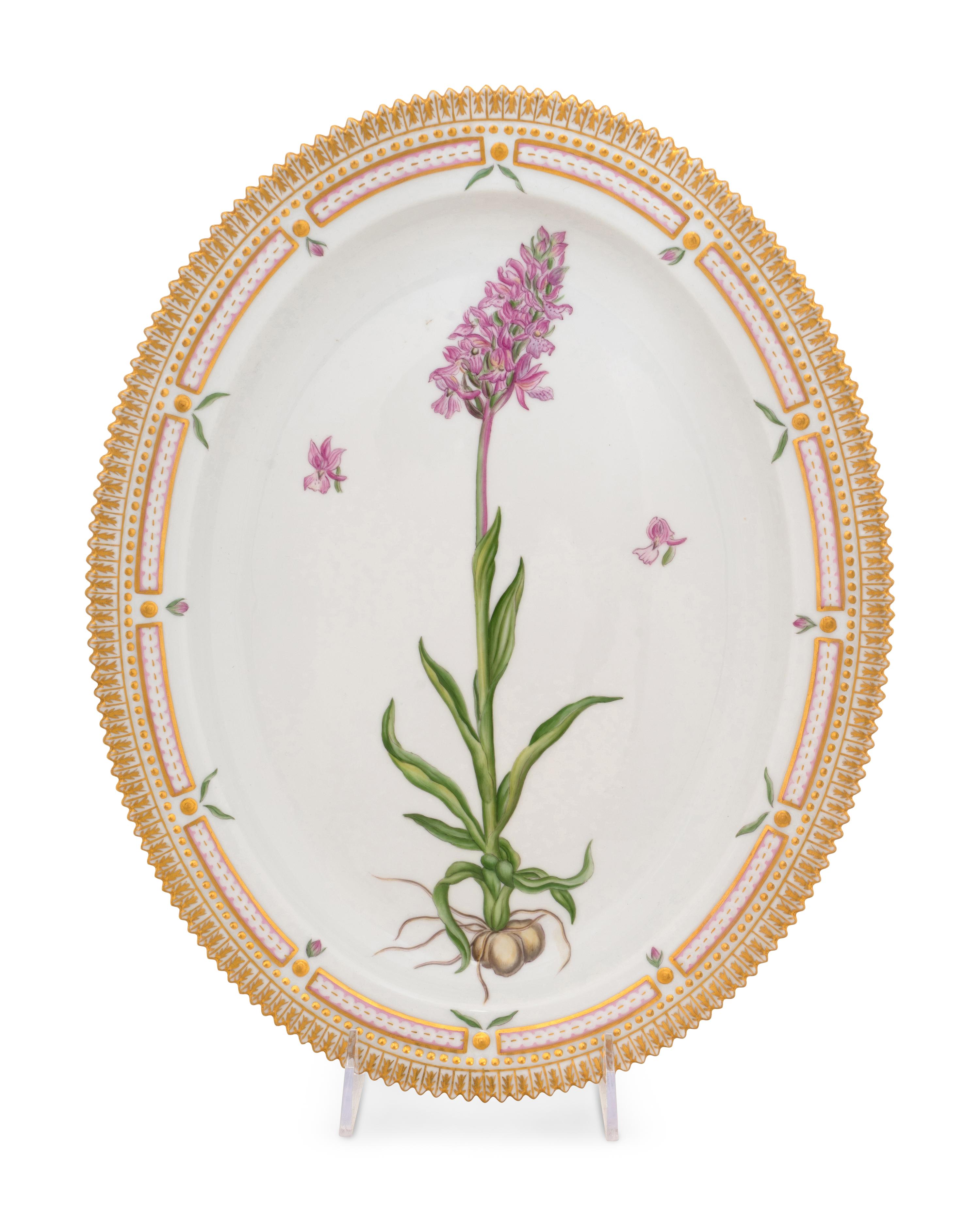 A Royal Copenhagen Flora Danica Oval Serving Platter