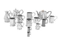 A Group of Assorted Pewter Table Articles