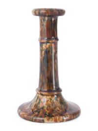 Five Rockingham Glaze Candlesticks