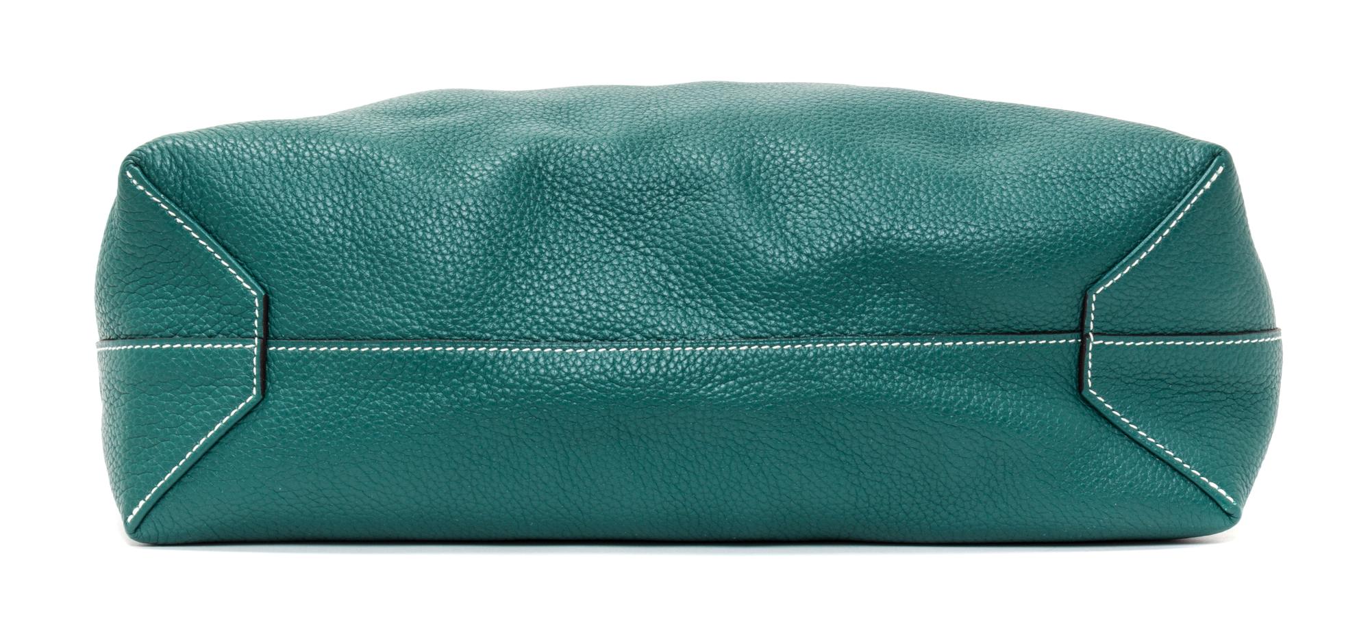 An Hermes Malachite/Bleu Izmir 45cm Taurillon Clemence Double Sens Tote, 17.5" x 15.5" x 5".