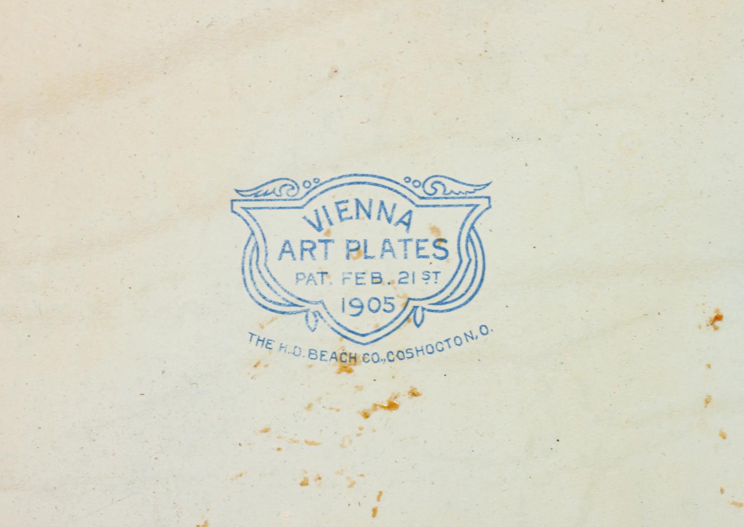 A Collection of Five Tin Lithographed Art Plates